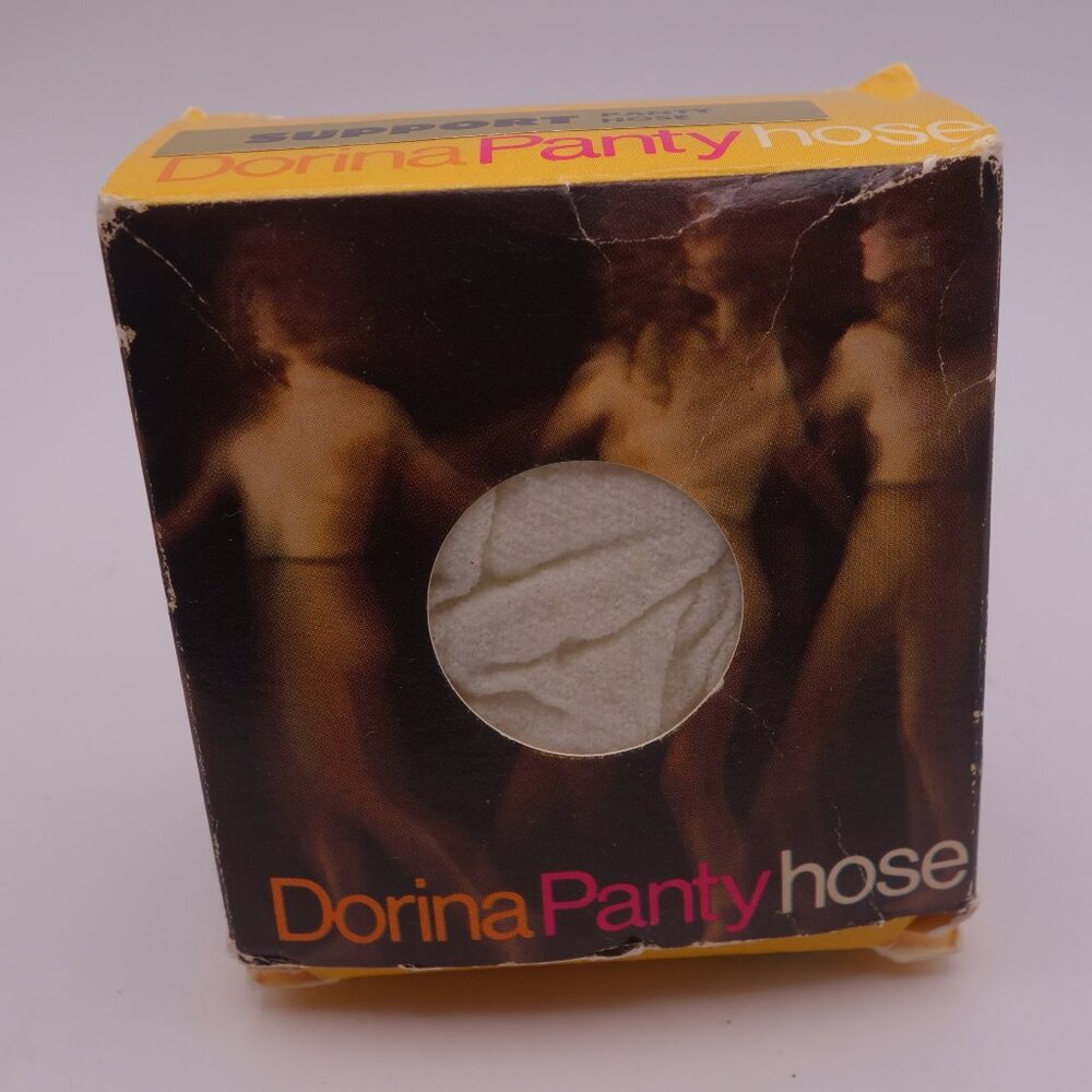 Vintage Dorina Lycra Support Panty Hose 26 WHITE L